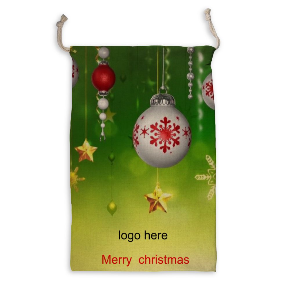 Personalized Christmas Cotton Linen Gift Bag