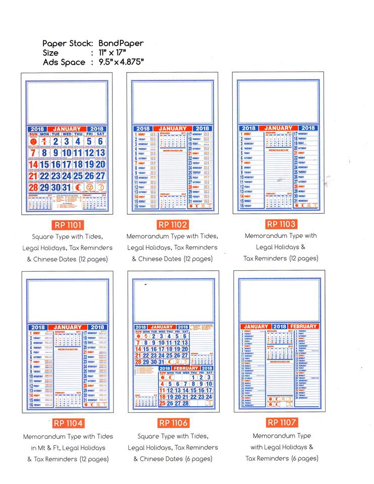 Commercial Calendar (22x34)