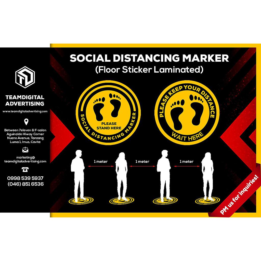 Social Distancing Floor Sticker